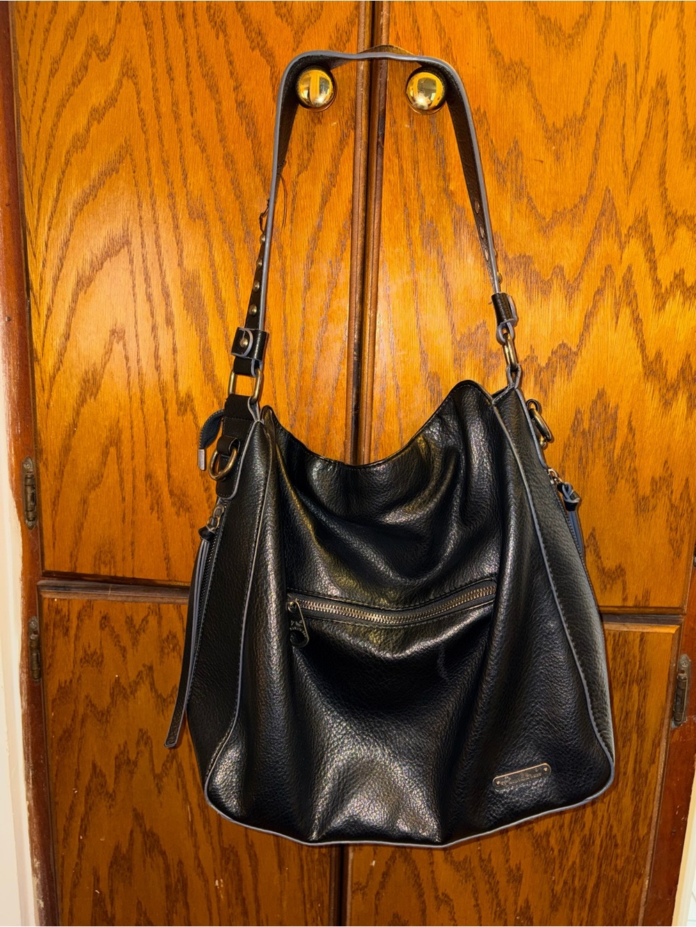 Black Leather Conceal Carry Shoulder Bag - Montana West